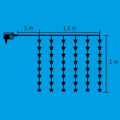 LED-es csillag fényfüggöny - KAF 48L